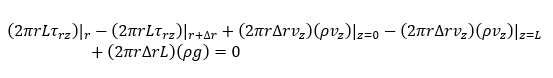 momentum balance equation