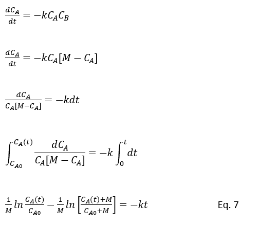 model equation for batch reactor