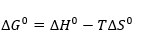 standard state gibbs free energy