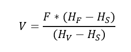 flash vapour generation rate in flash distillation