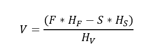 heat balance for flash distillation